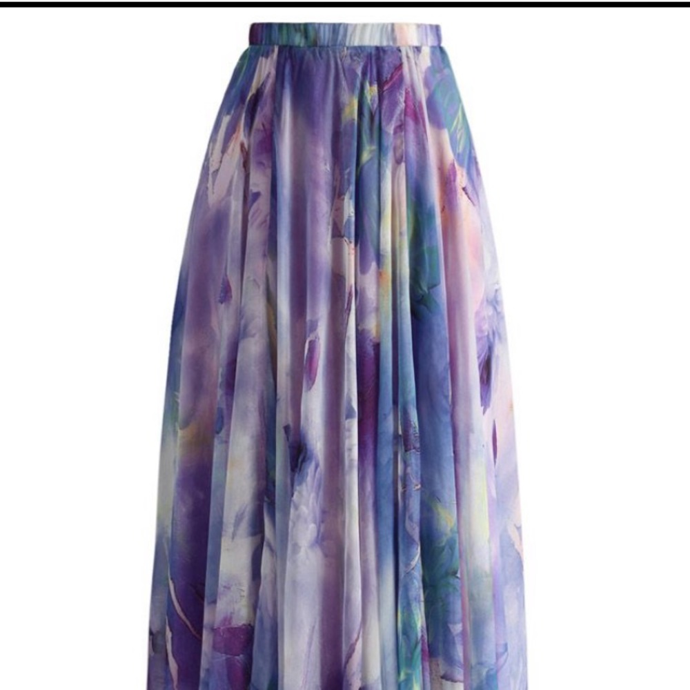 CHICWISH NWT WATERCOLOR SKIRT